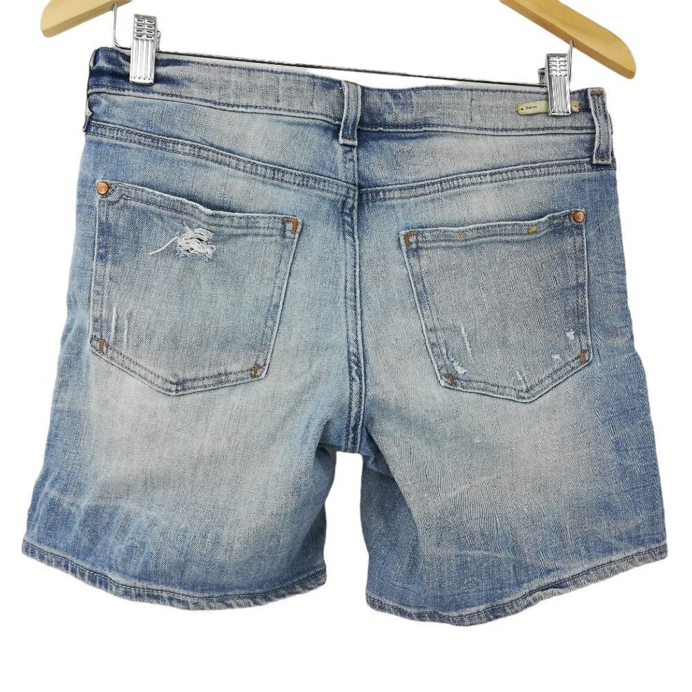 Pilcro & the Letterpress Stet Distressed Jean Shorts Size 27 Anthropologie Light - Picture 4 of 9